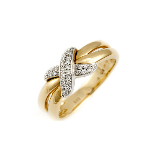 Diamantový prsteň zo zlata