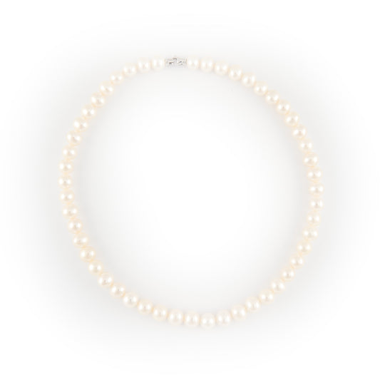 Perlový náhrdelník Miluna z bieleho zlata