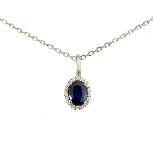 Diamantový náhrdelník s perlou z bieleho zlata