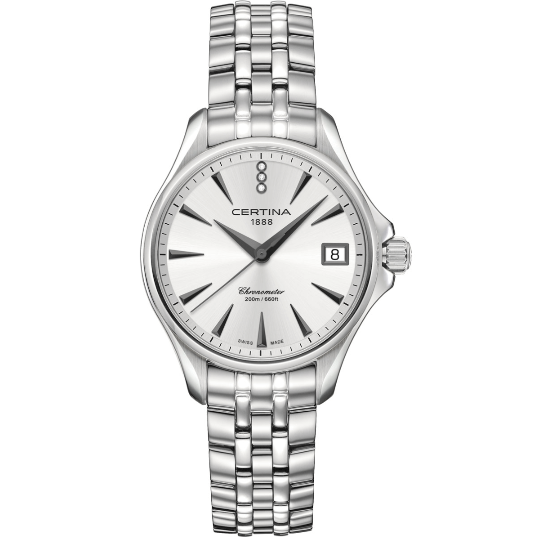 Certina DS Action Lady Quartz Precidrive COSC Chronometer Diamonds