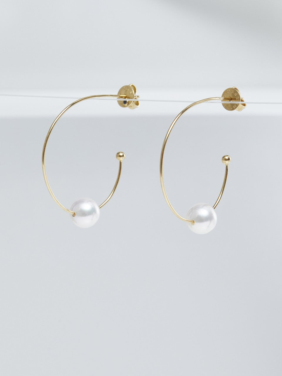 Náušnice YANA NESPER  zo žltého zlata s perlami Akoya