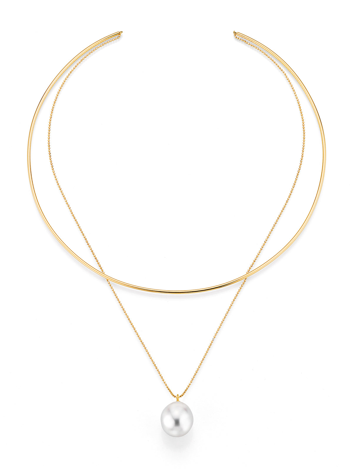 Náhrdelník YANA NESPER zo žltého zlata s perlou z Južného mora