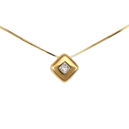 Diamantový náhrdelník zo žltého zlata