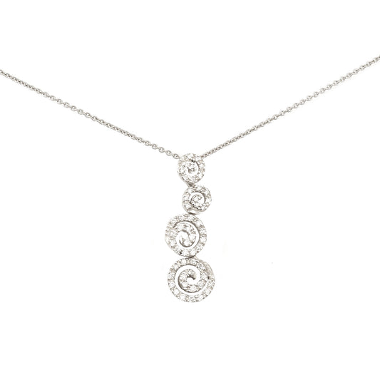 Diamantový náhrdelník z bieleho zlata