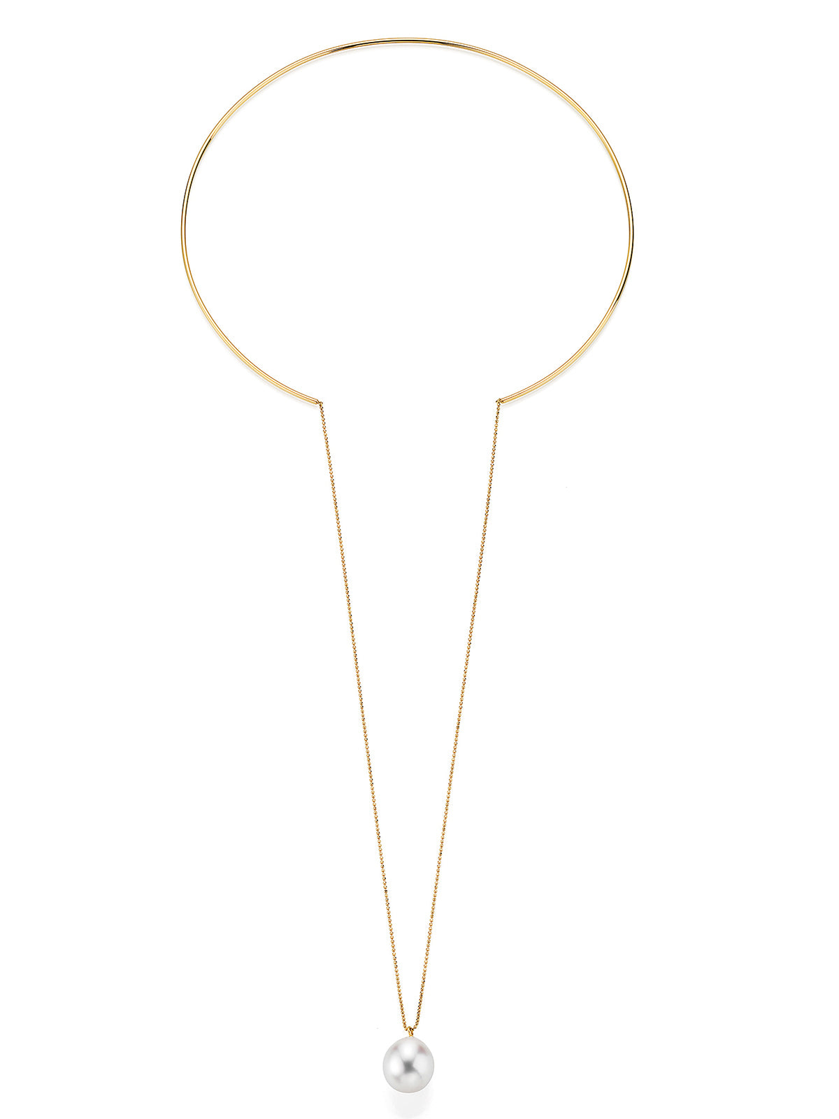 Náhrdelník YANA NESPER zo žltého zlata s perlou z Južného mora