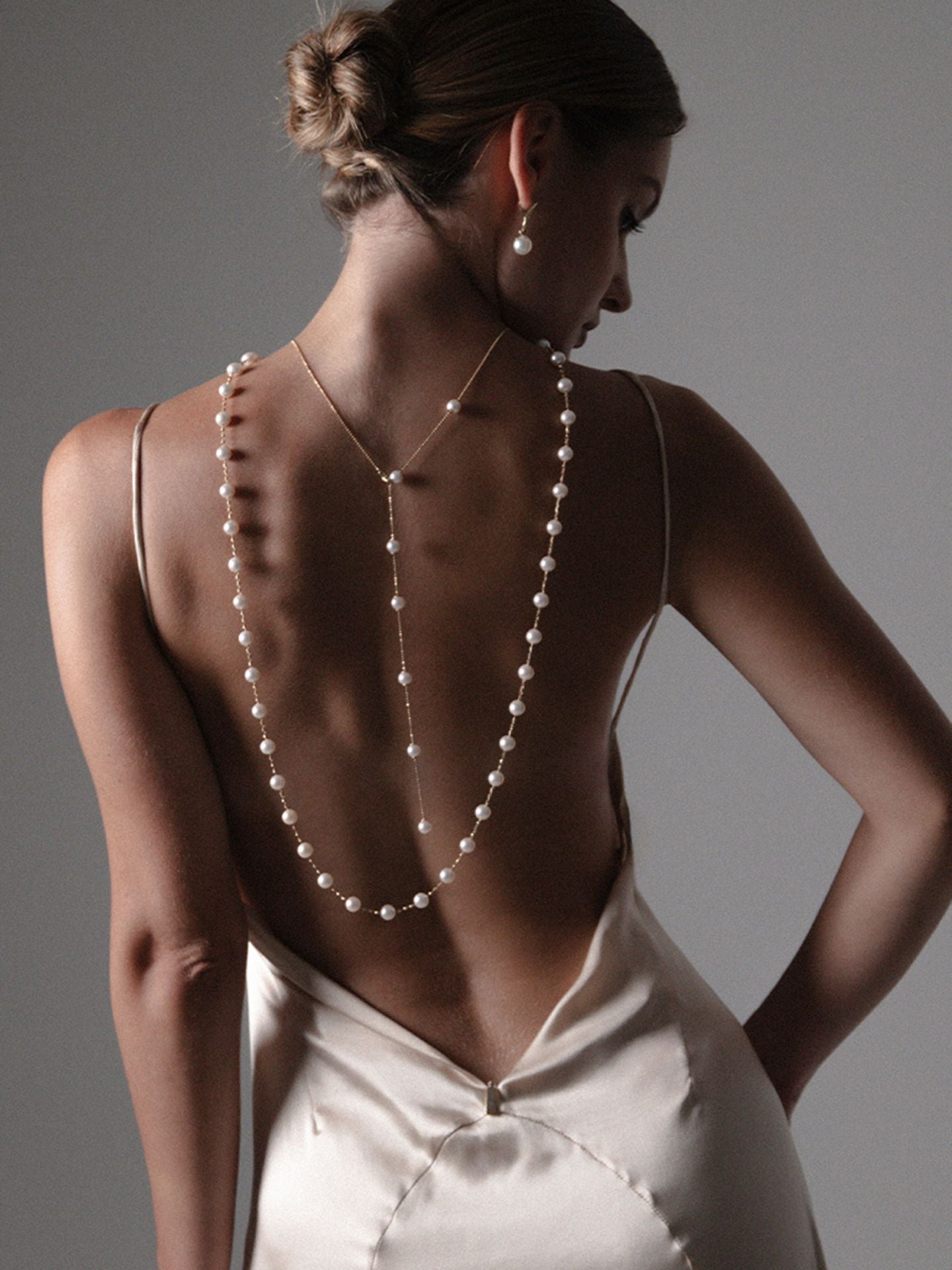 Náhrdelník YANA NESPER perlový, transformovateľný a zo žltého zlata