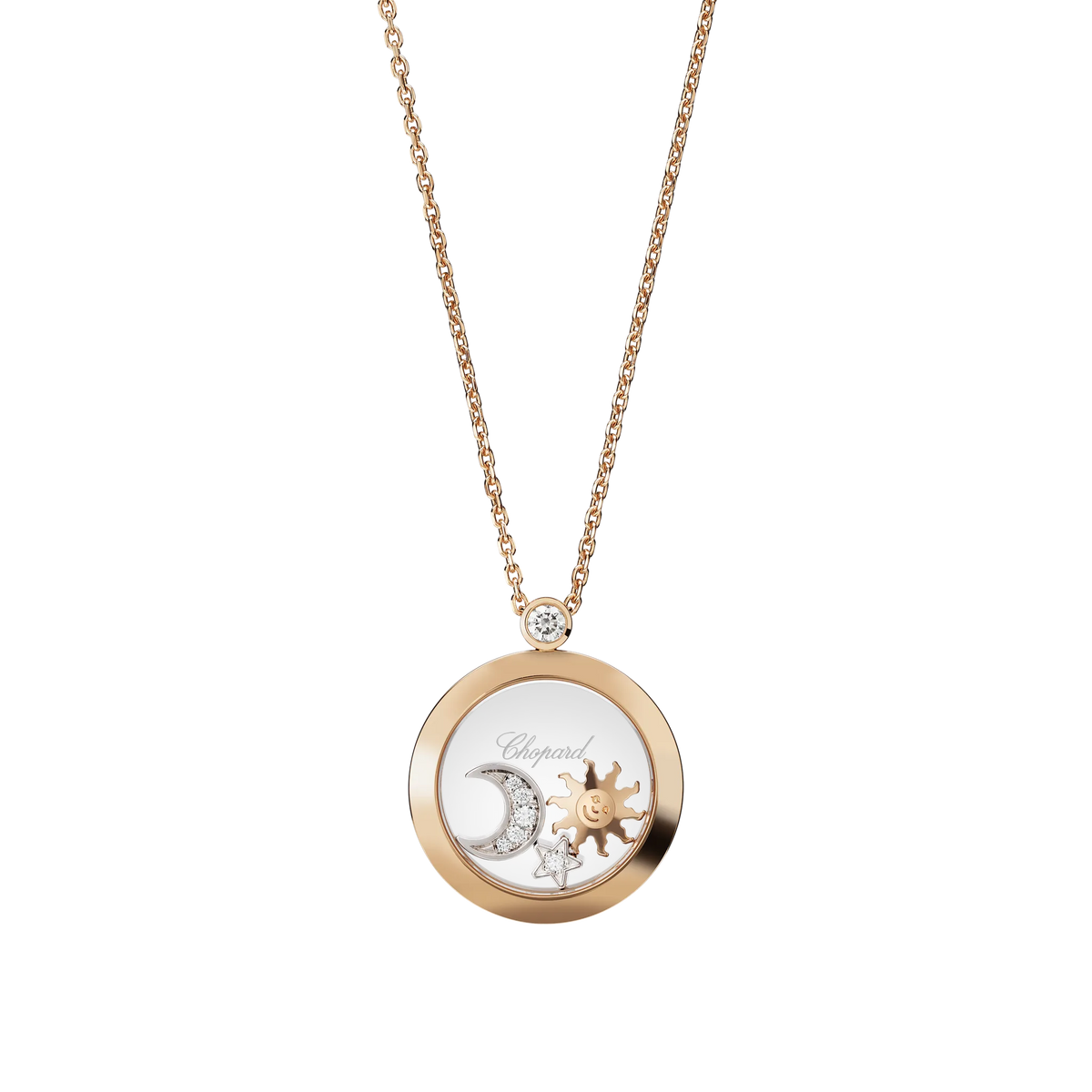Náhrdelník Chopard Happy Sun, Moon and Stars