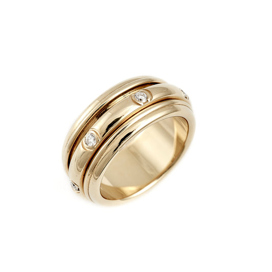 Prsteň Piaget s diamantom zo žltého zlata