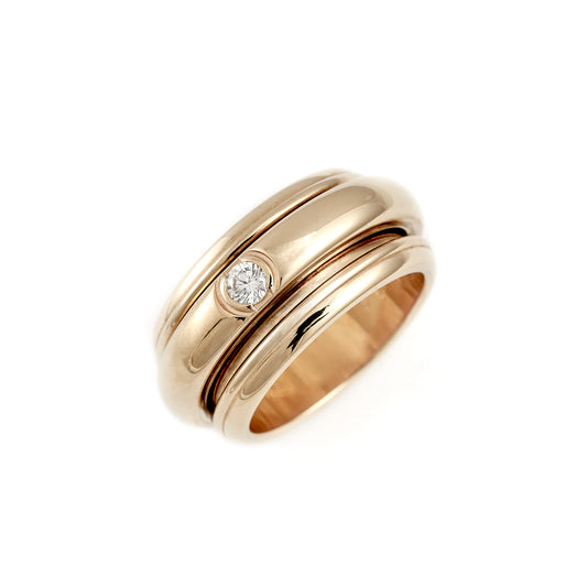 Prsteň Piaget s diamantom z ružového zlata