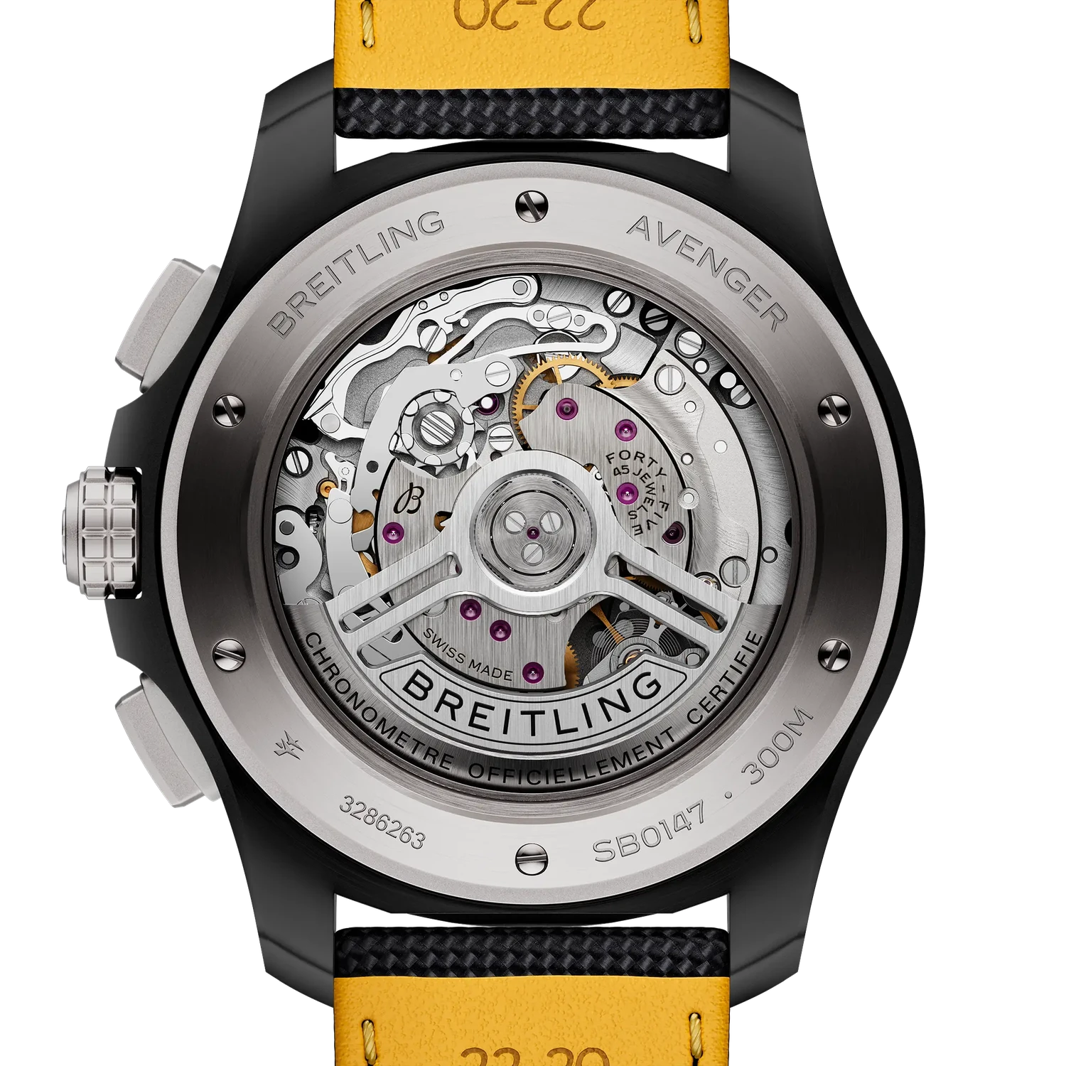 Breitling Avenger B01 Chronograph 44 Night Mission SB0147101B1X1 — zadná strana