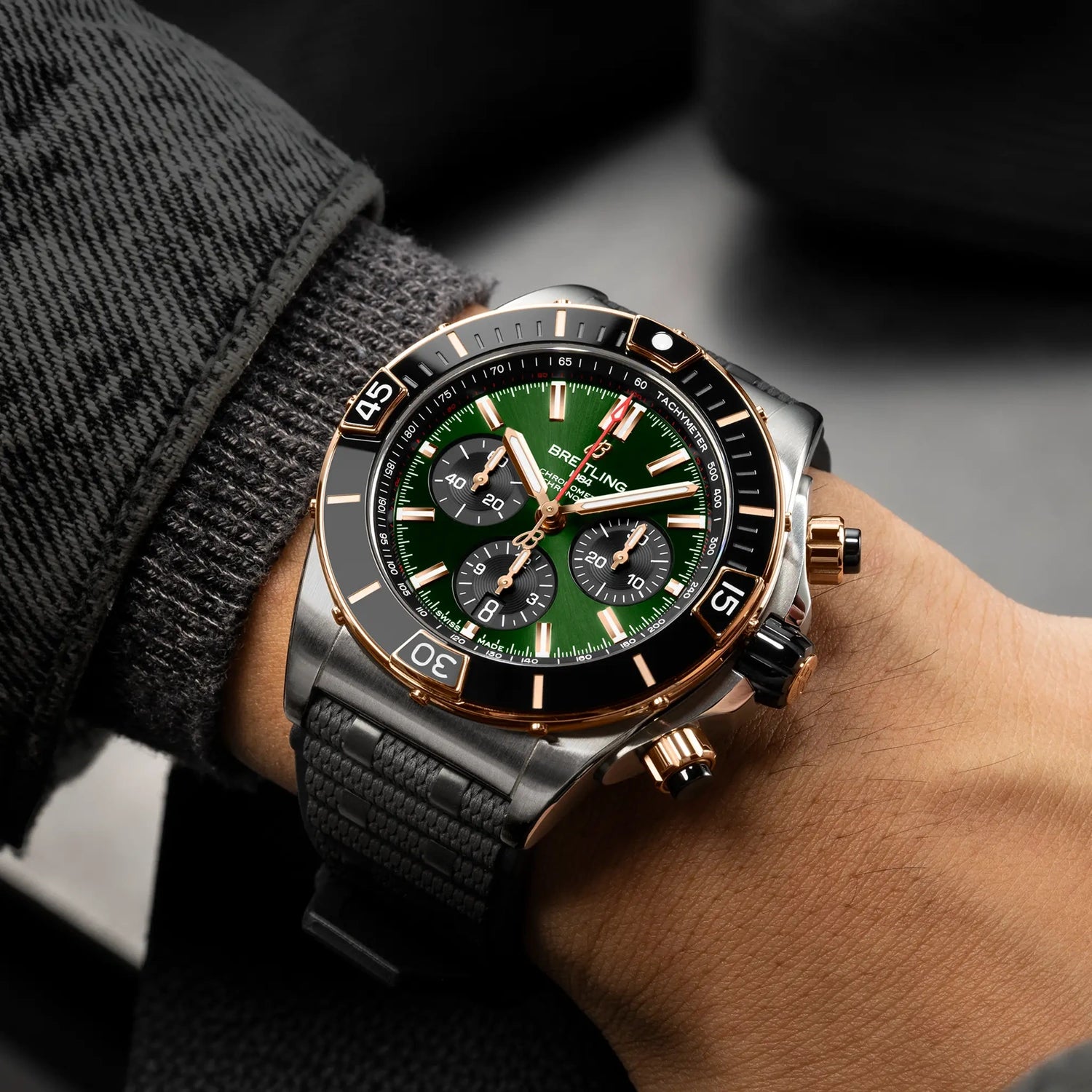Breitling Super Chronomat B01 44 UB0136251L1S1 — lifestyle on-wrist