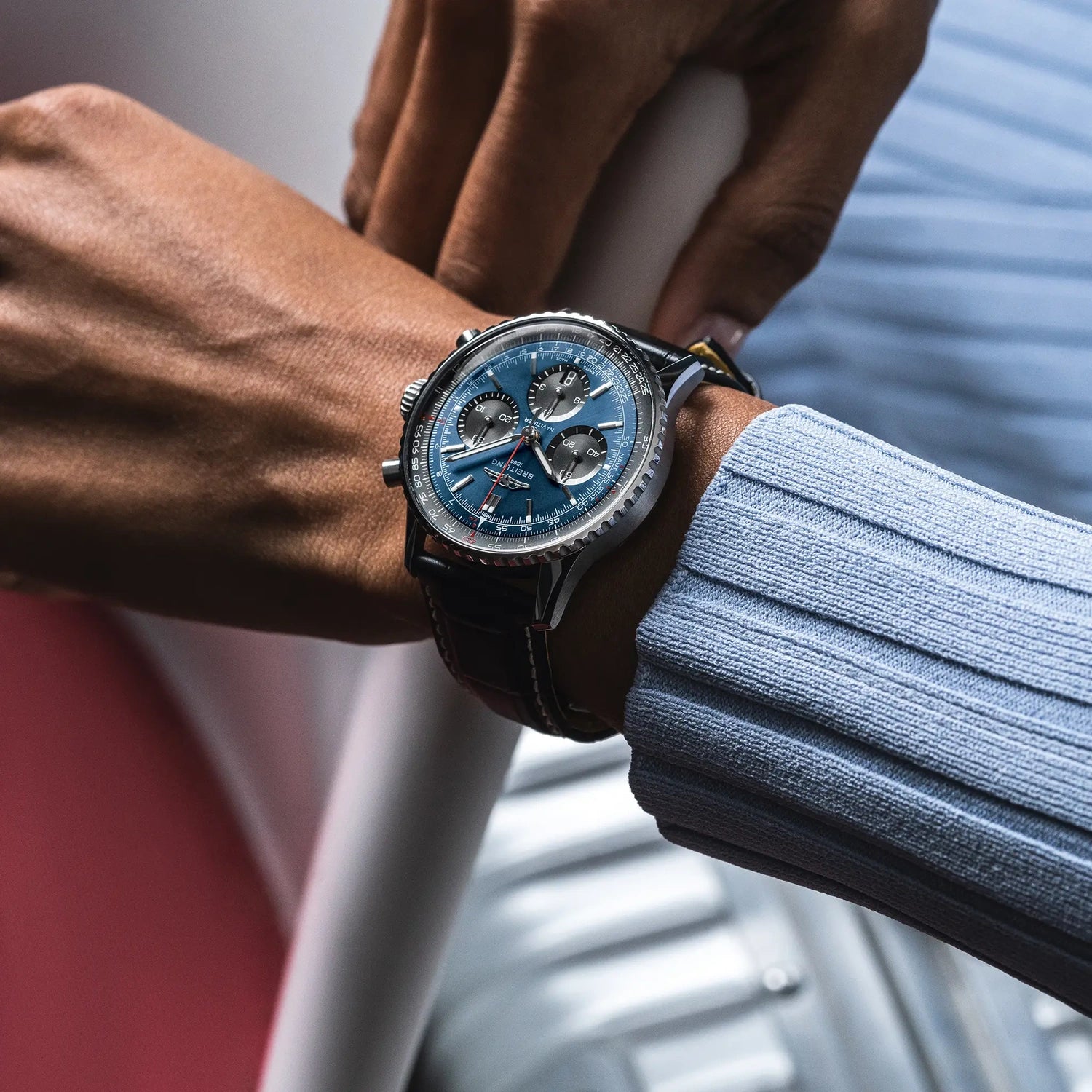Breitling Navitimer B01 Chronograph 41 AB0139241C1P1 — na zápästí