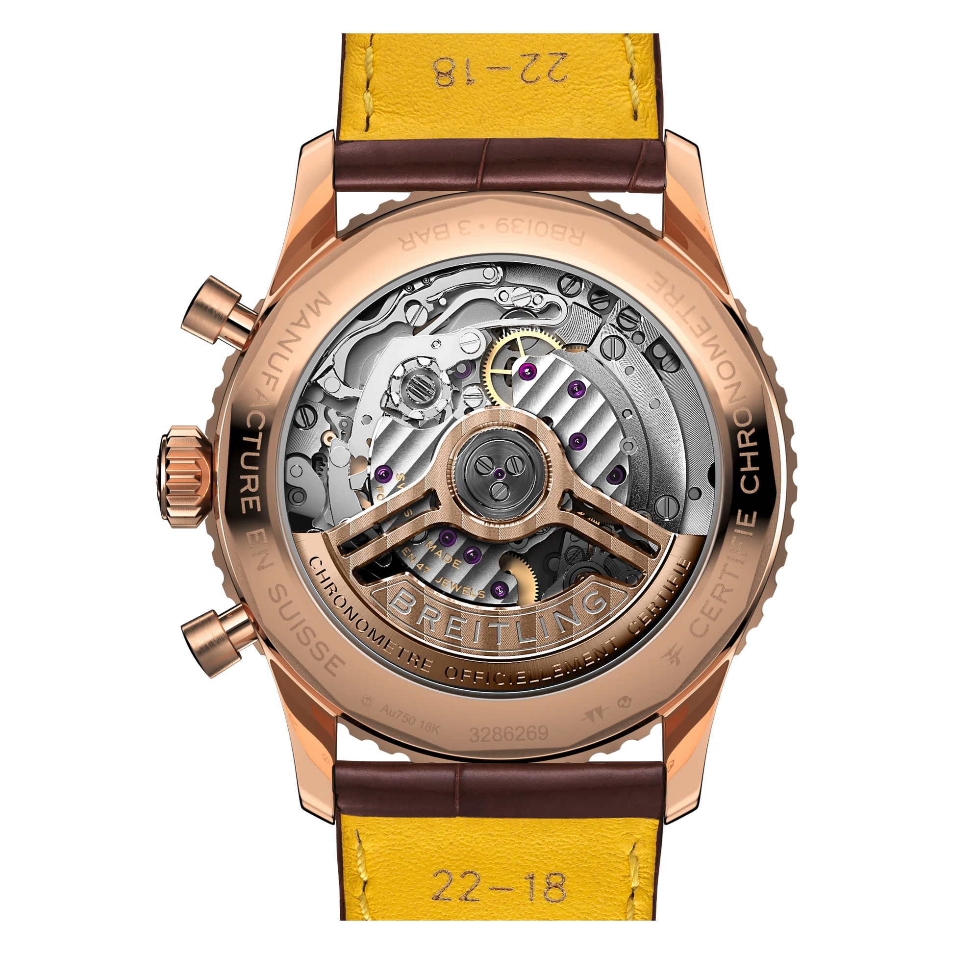 Breitling Navitimer B01 Chronograph 41, 18k červené zlato, hnedý remienok z aligátora