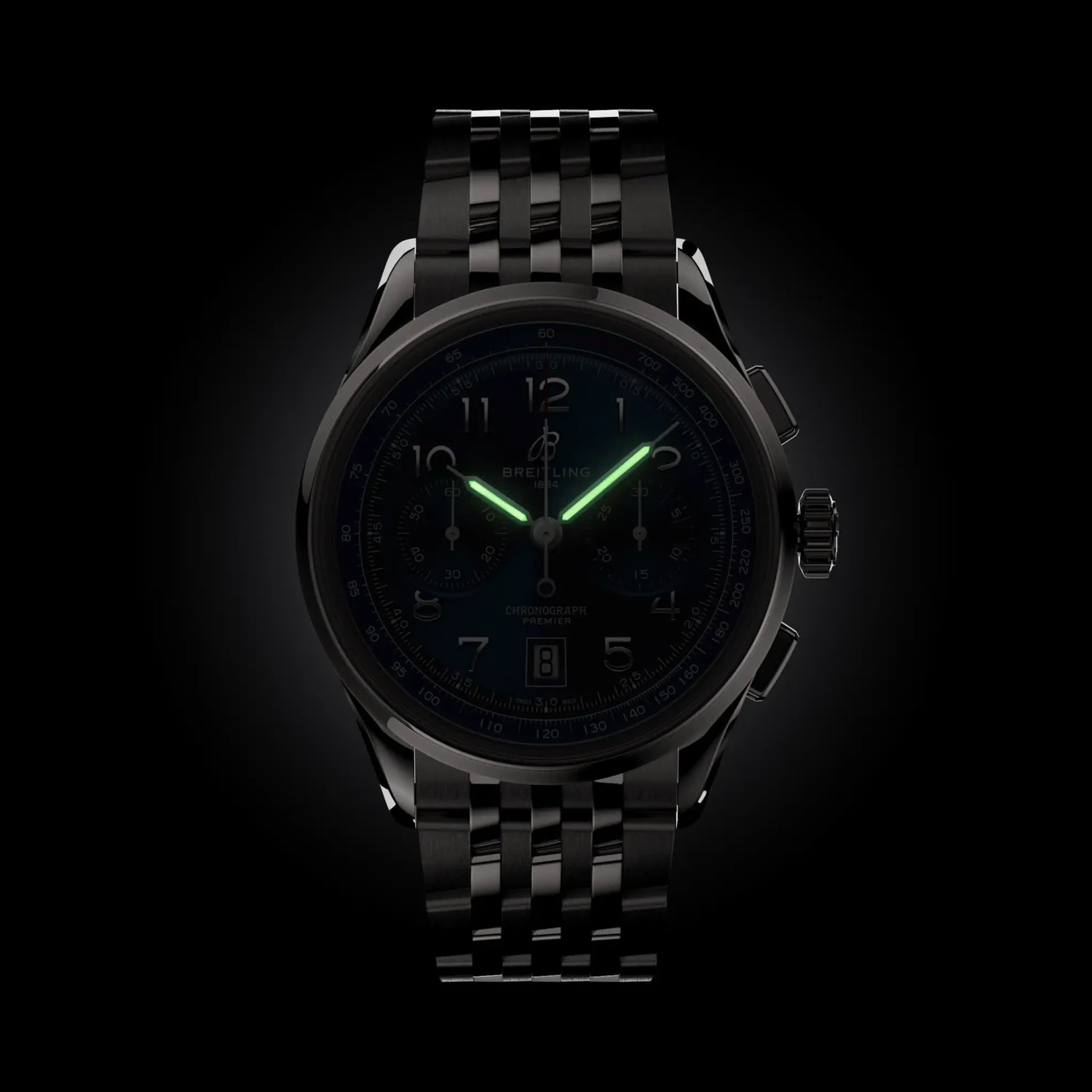 Breitling Premier B01 Chronograph 42 AB0145371L1A1 — detail luminiscencie