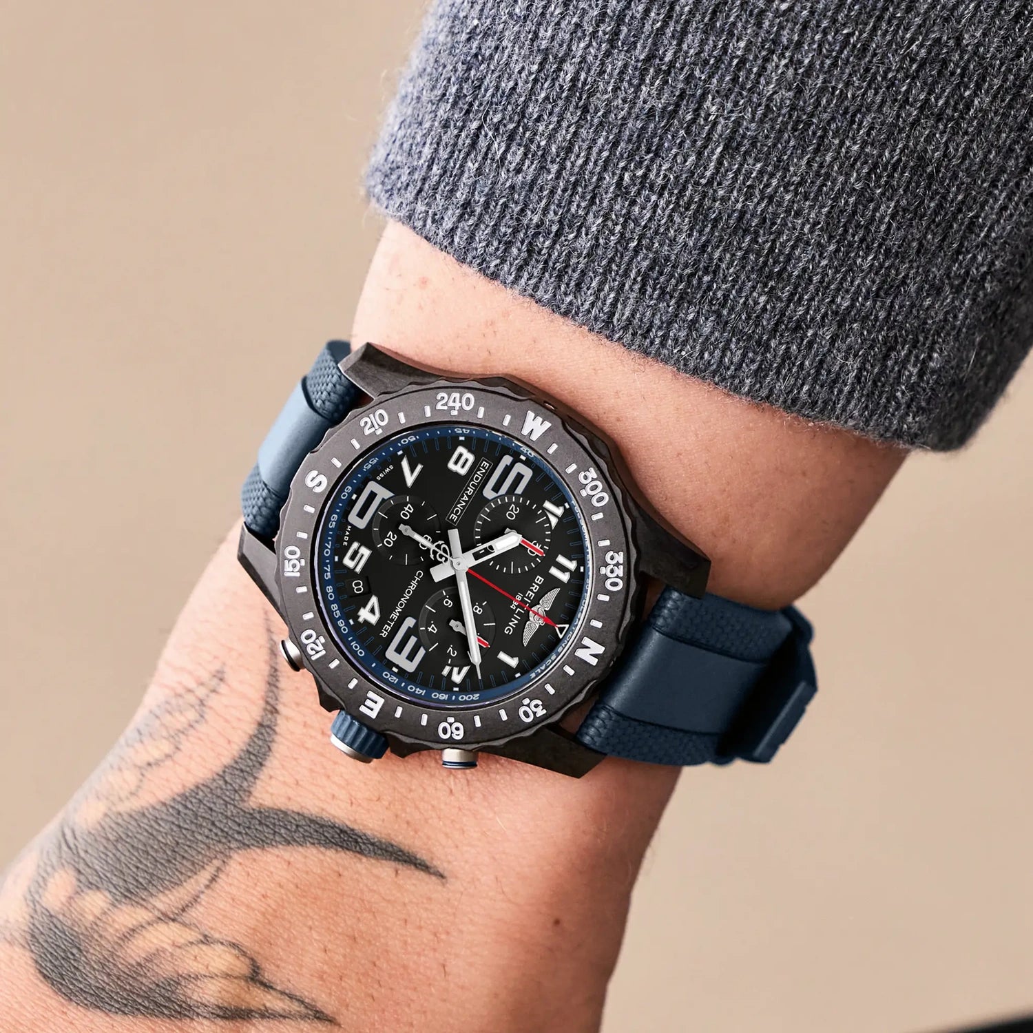 Breitling Endurance Pro 44 X82310D51B1S2 — lifestyle on-wrist