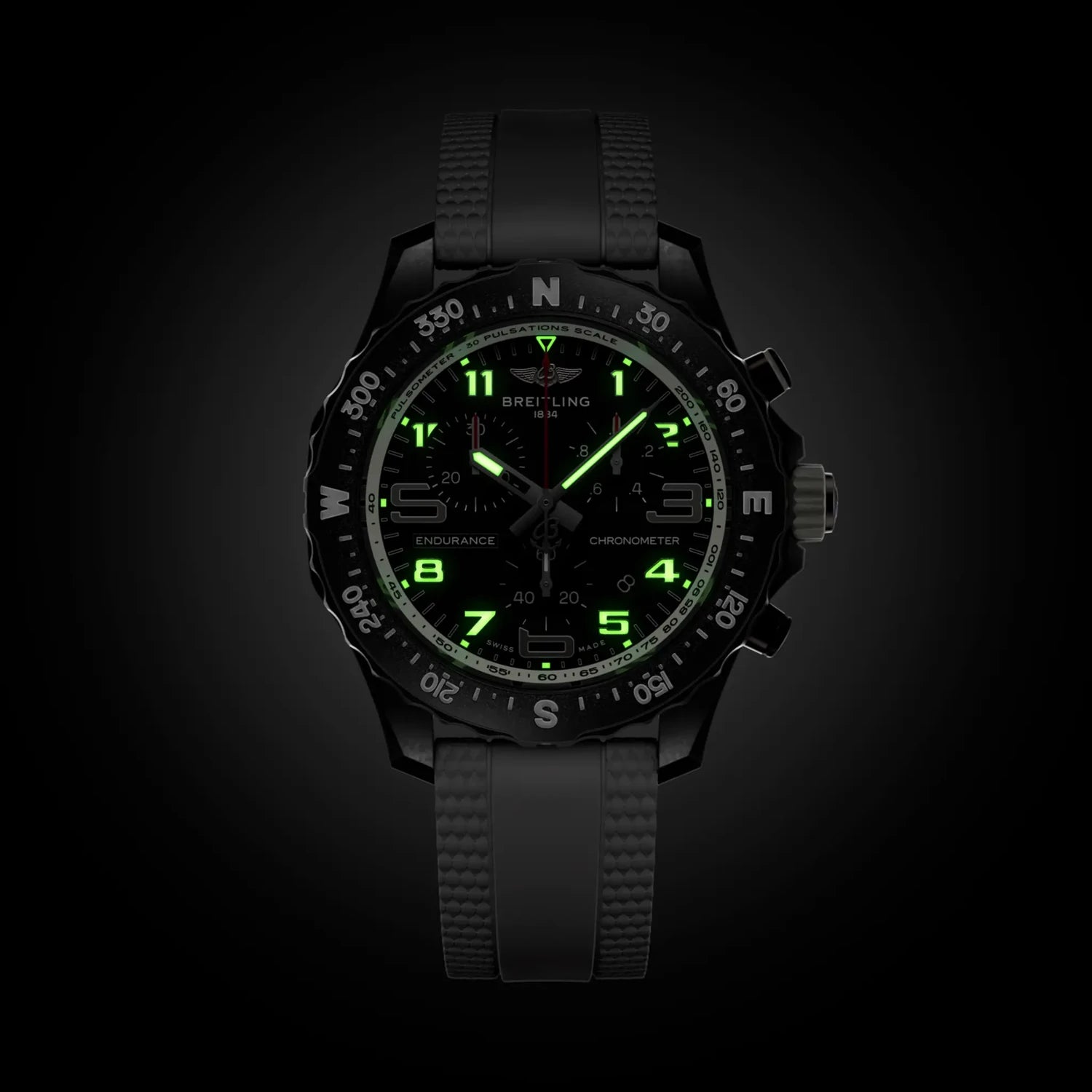 Breitling Endurance Pro 38 X83310A71B1S1 — lume shot