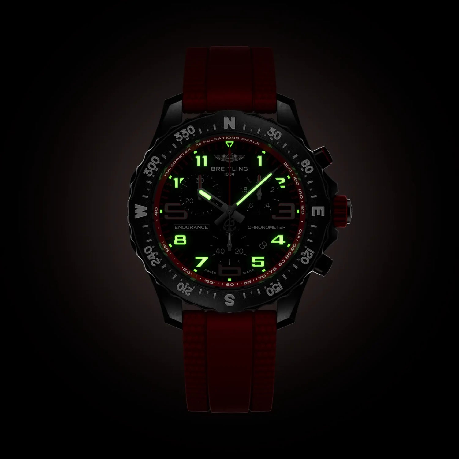 Breitling Endurance Pro 38 X83310D91B2S1 — lume shot