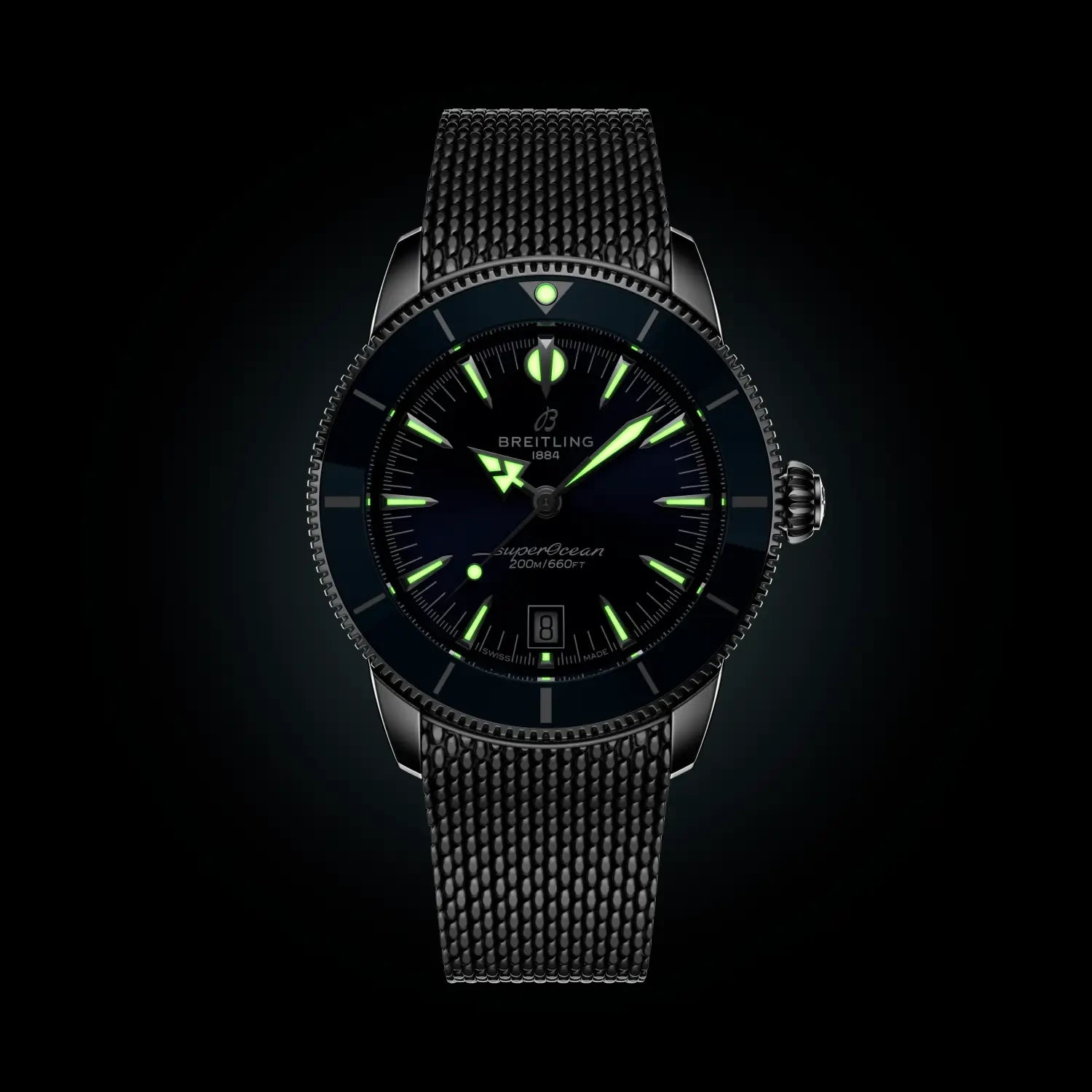 Breitling Superocean Heritage B31 Automatic 42 AB3111161C1A1 — lume shot