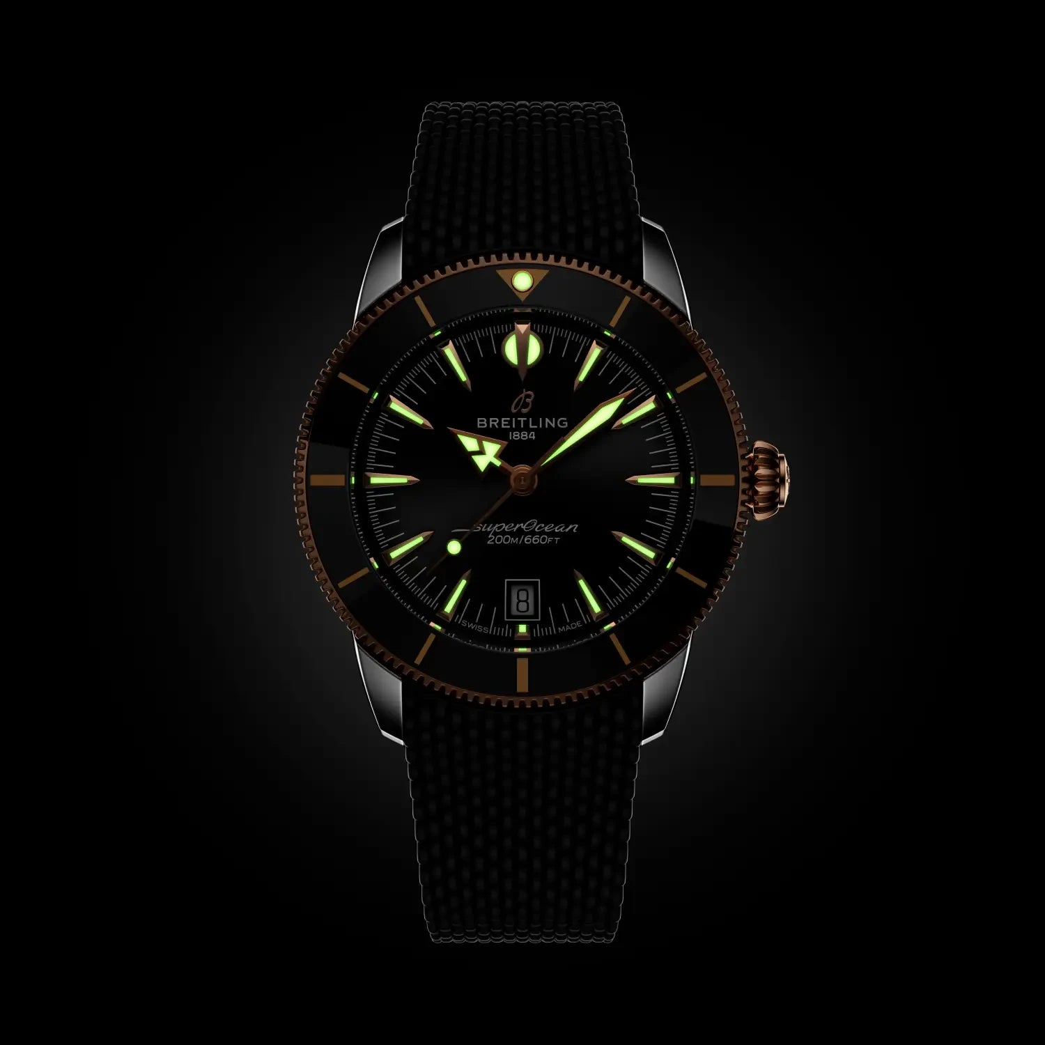 Breitling Superocean Heritage B31 Automatic 42 UB3111241B1S1 — lume shot