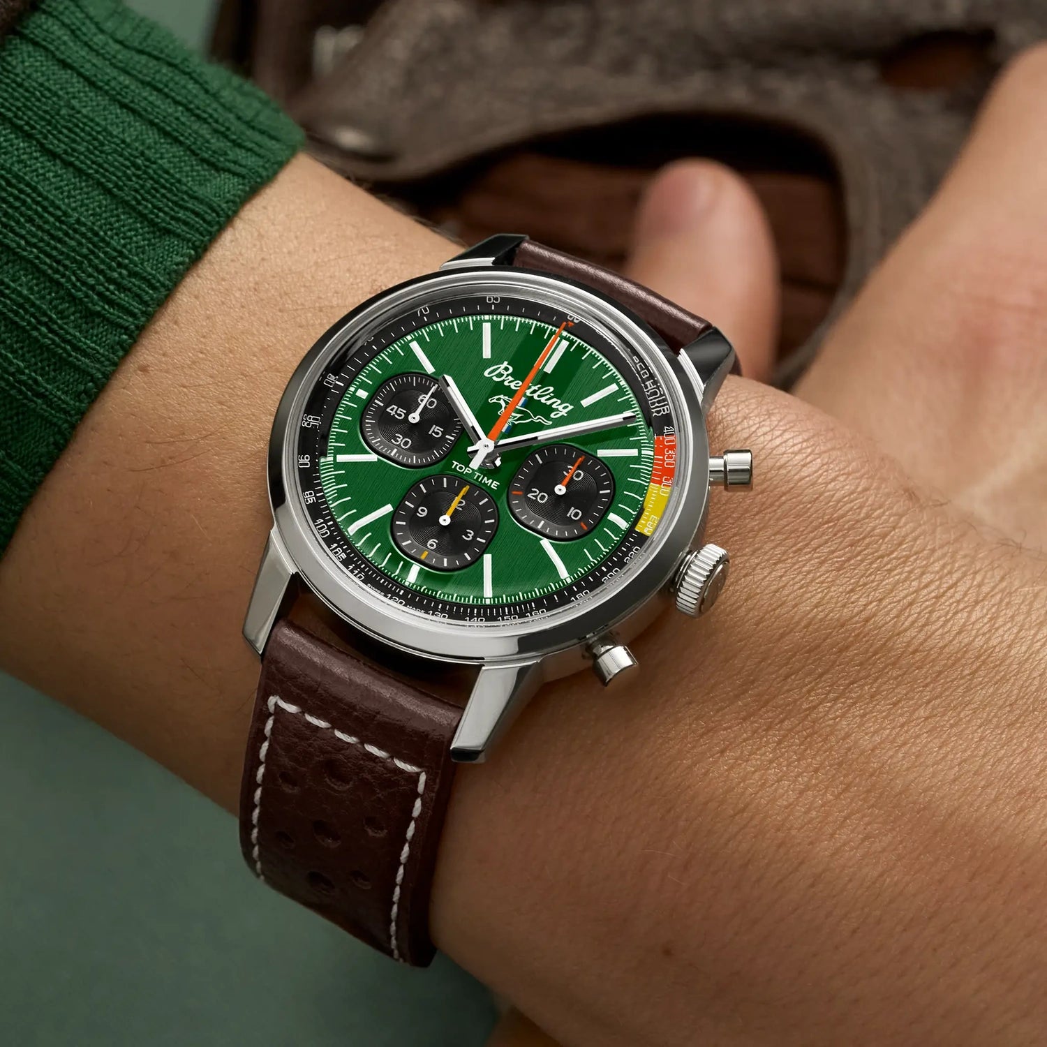 Breitling Top Time B01 Ford Mustang AB01762A1L1X1 — lifestyle on-wrist