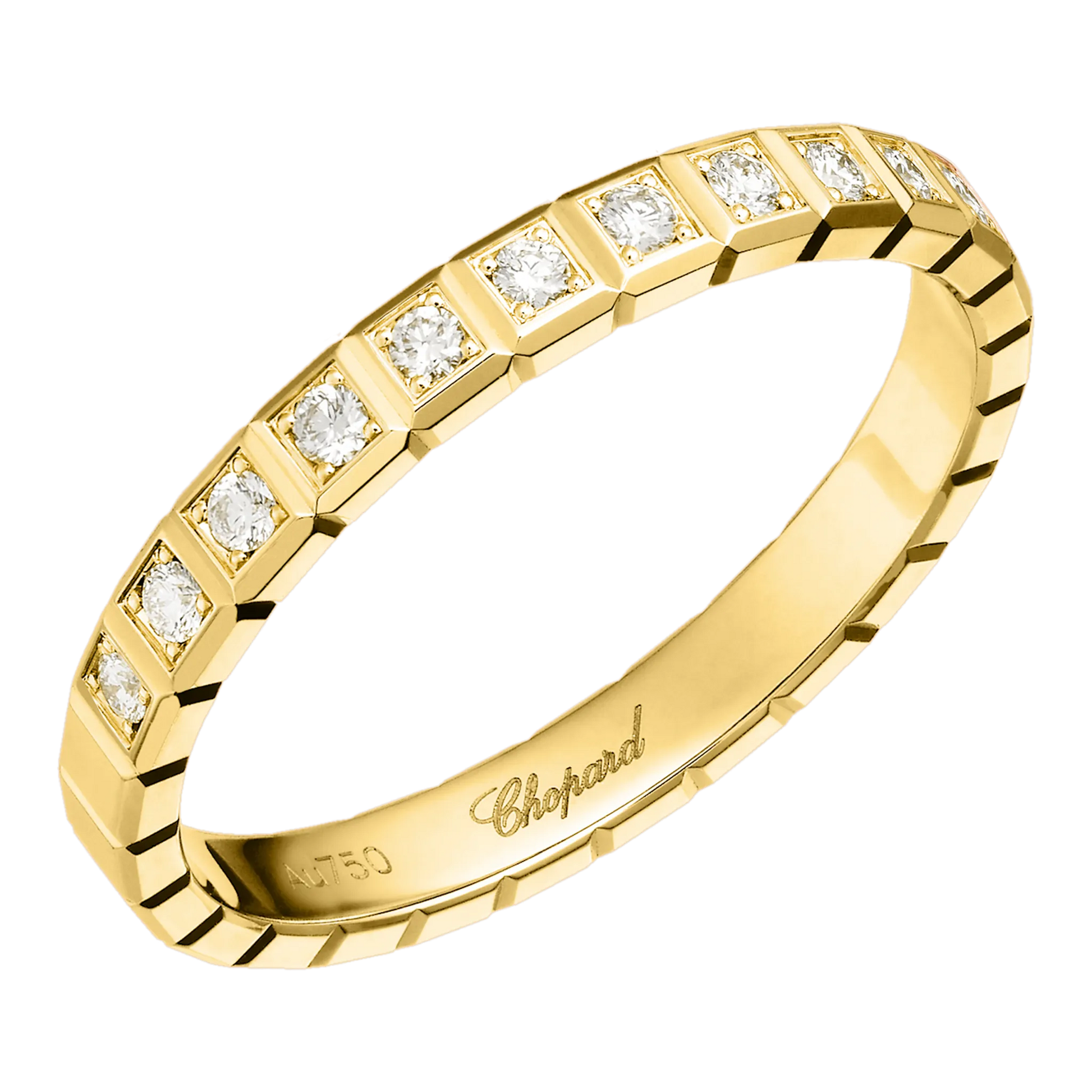 Chopard Ice Cube Ring, Ethical Yellow Gold, Half-Set Diamonds