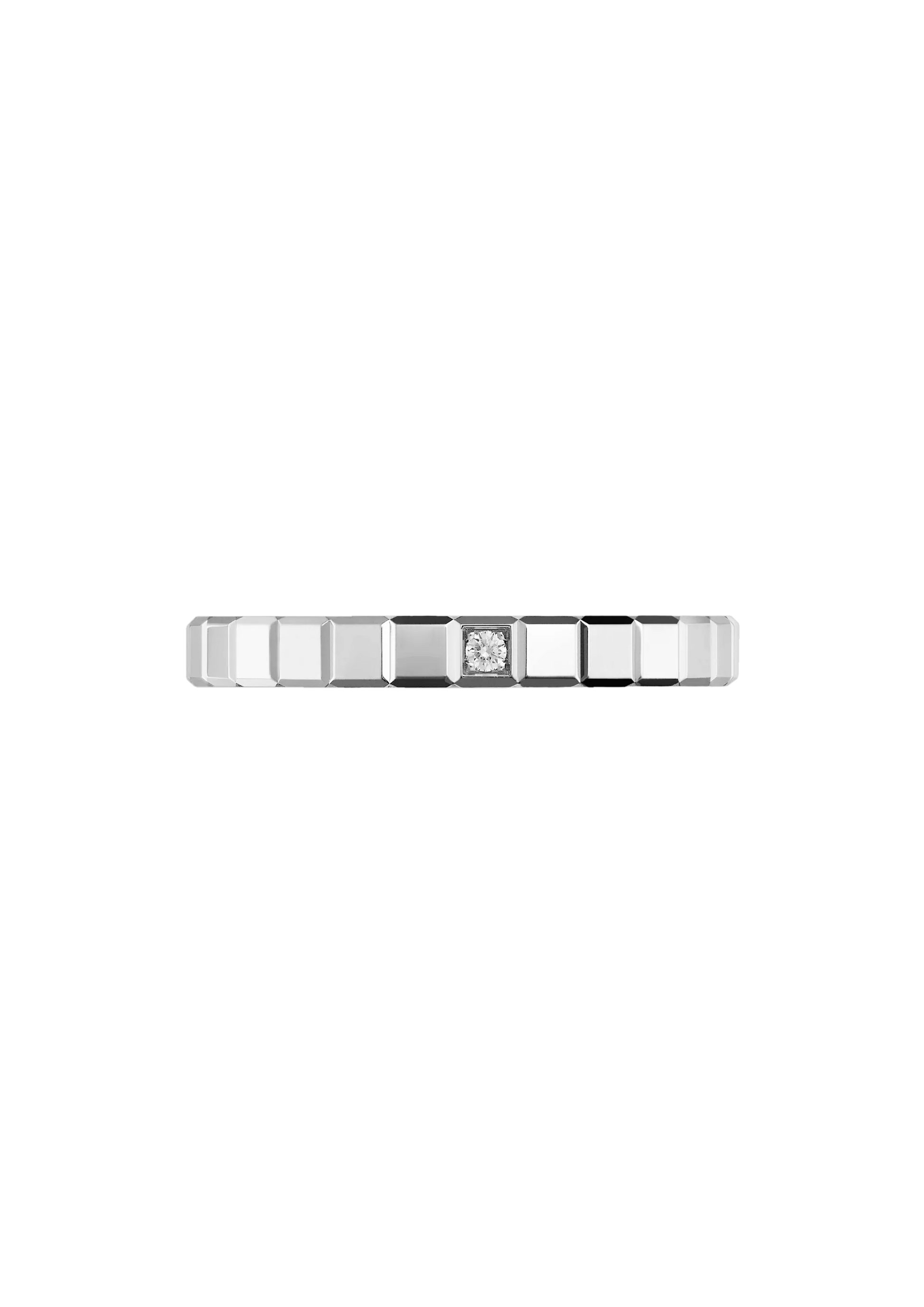 Chopard Ice Cube prsteň, etické biele zlato, diamant
