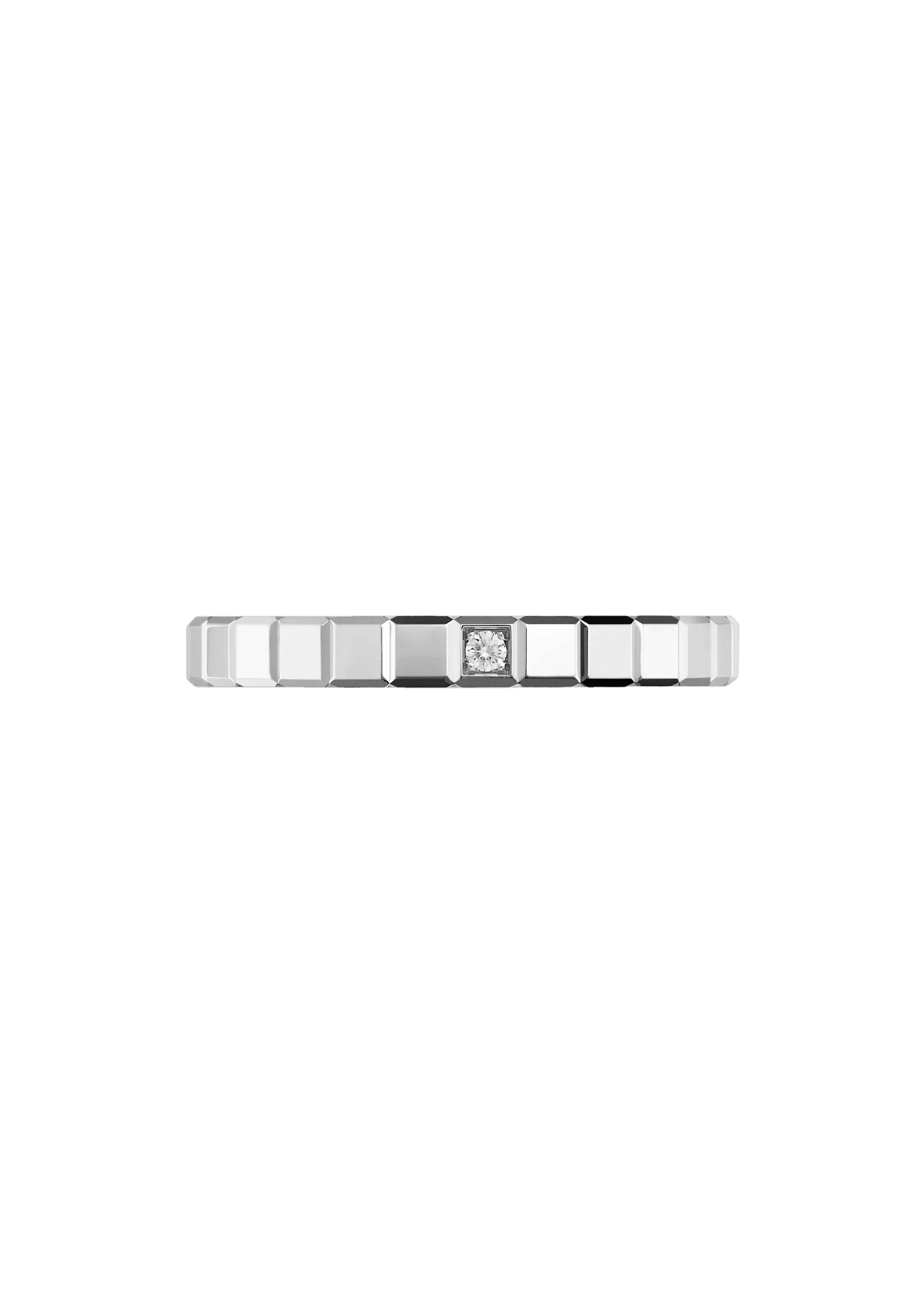 Chopard Ice Cube prsteň, etické biele zlato, diamant