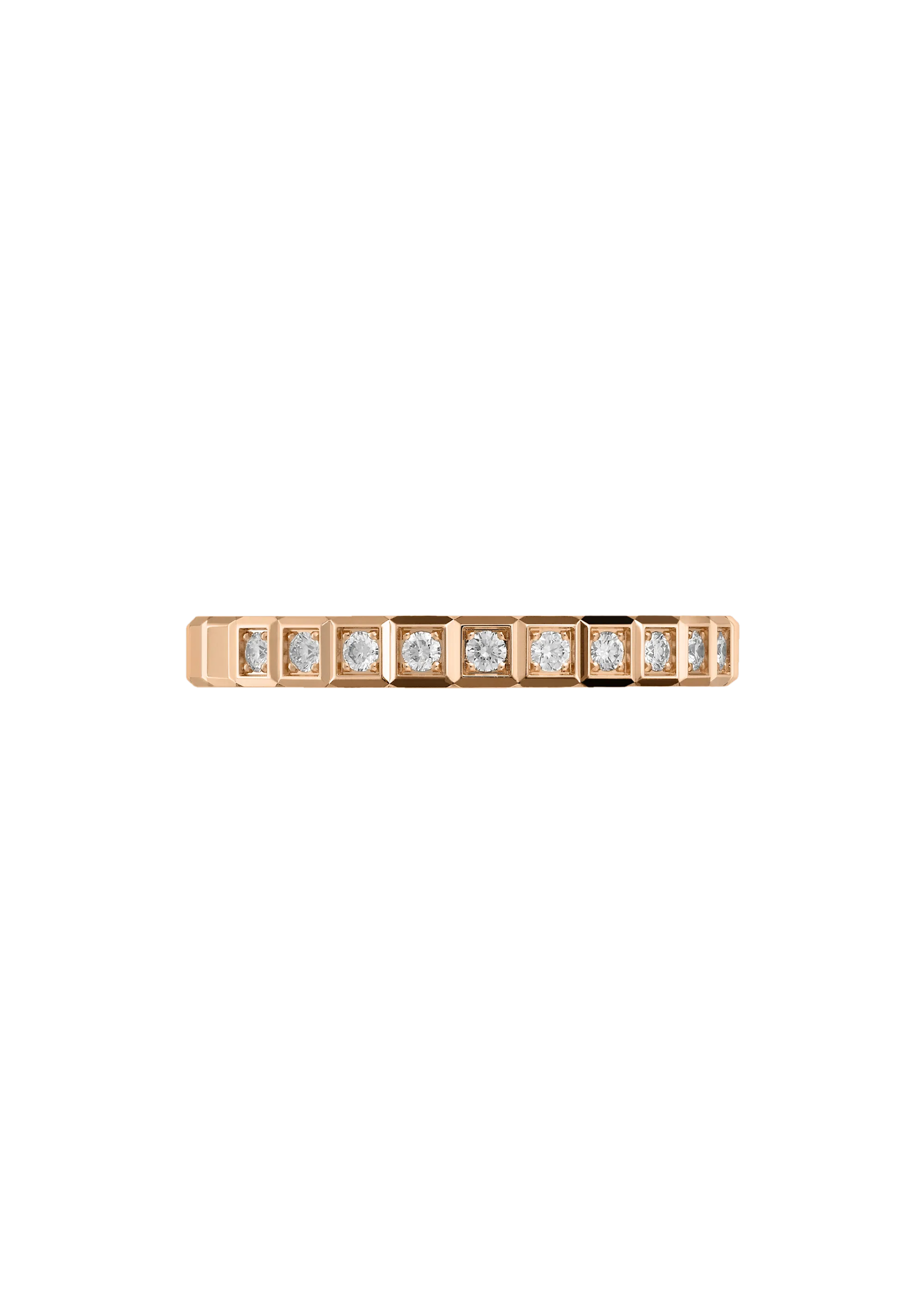 Chopard Ice Cube prsteň z etického ružového zlata s diamantmi
