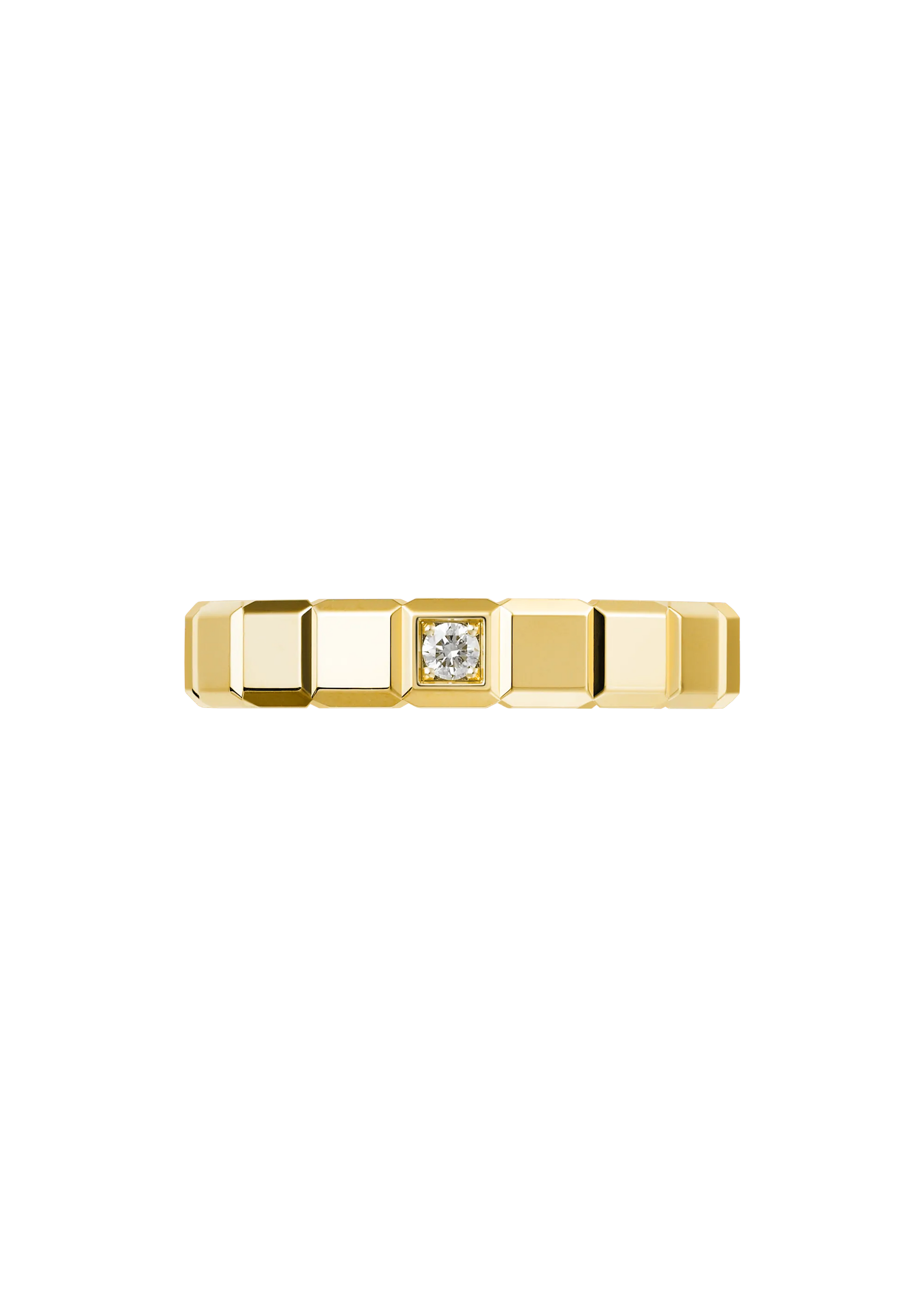 Chopard Ice Cube Prsteň z etického žltého zlata s diamantmi