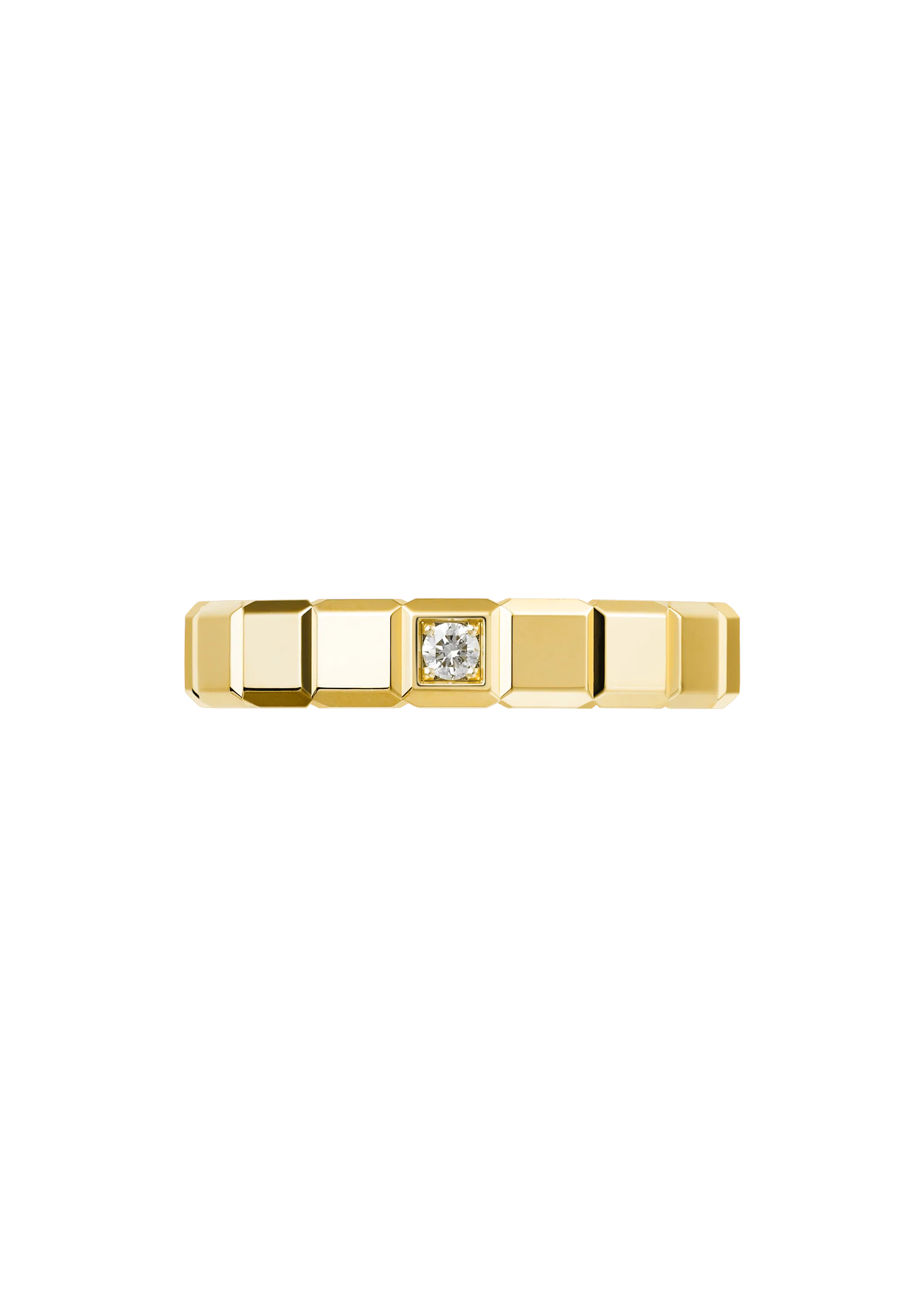 Chopard Ice Cube Prsteň z etického žltého zlata s diamantmi