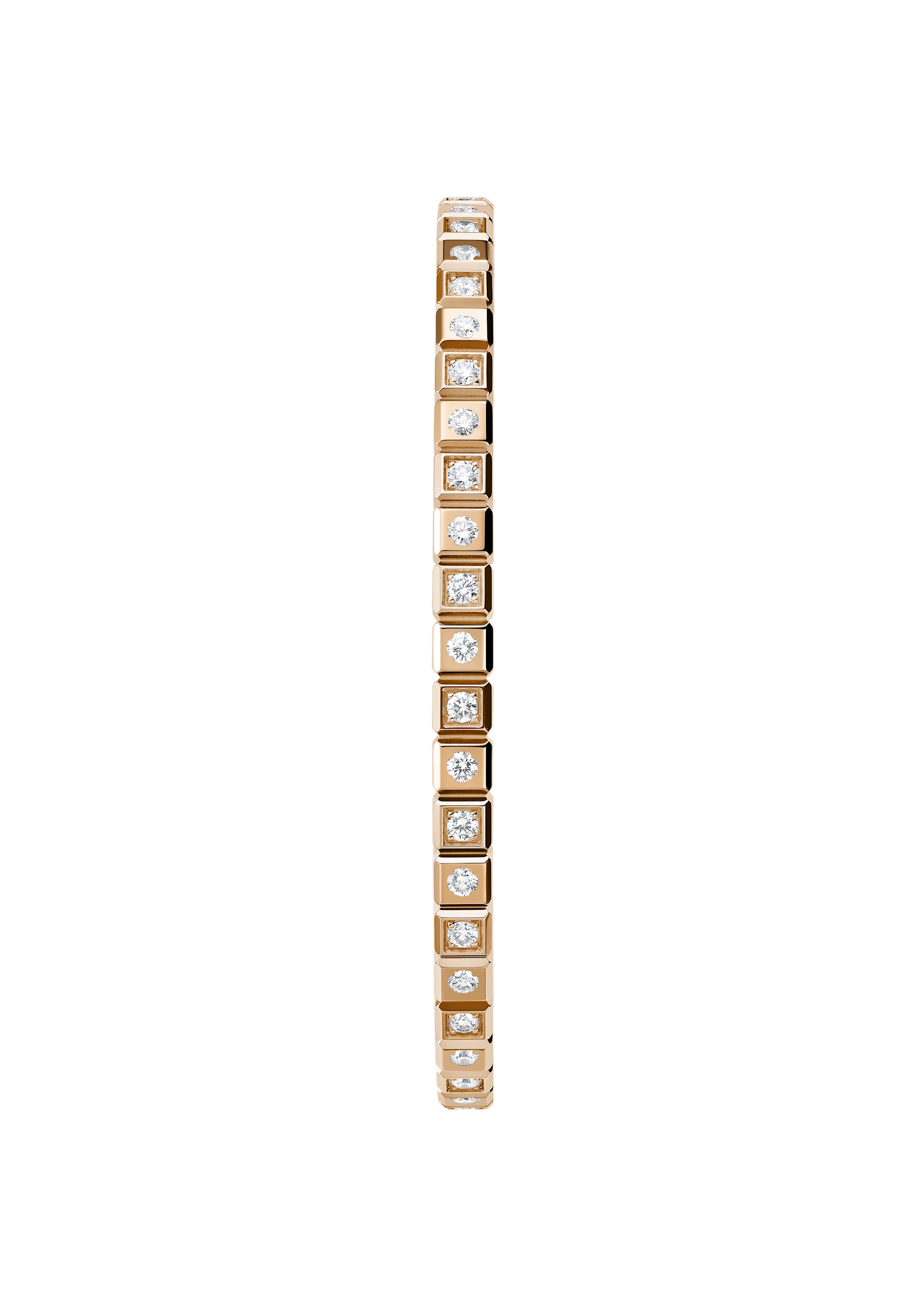Chopard Ice Cube náramok, etické ružové zlato, polovičný pavé diamantov