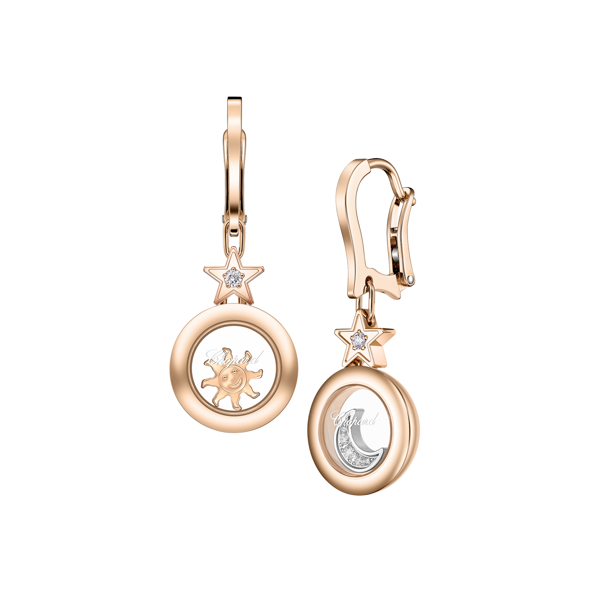 Náušnice Chopard Happy Diamonds Sun, Moon and Stars - 1