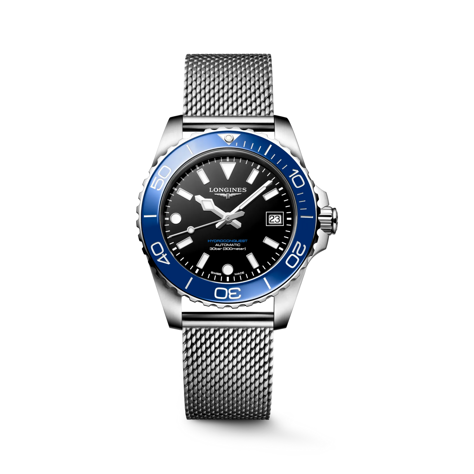 Longines HydroConquest Automatic 39 mm čierny lakovaný