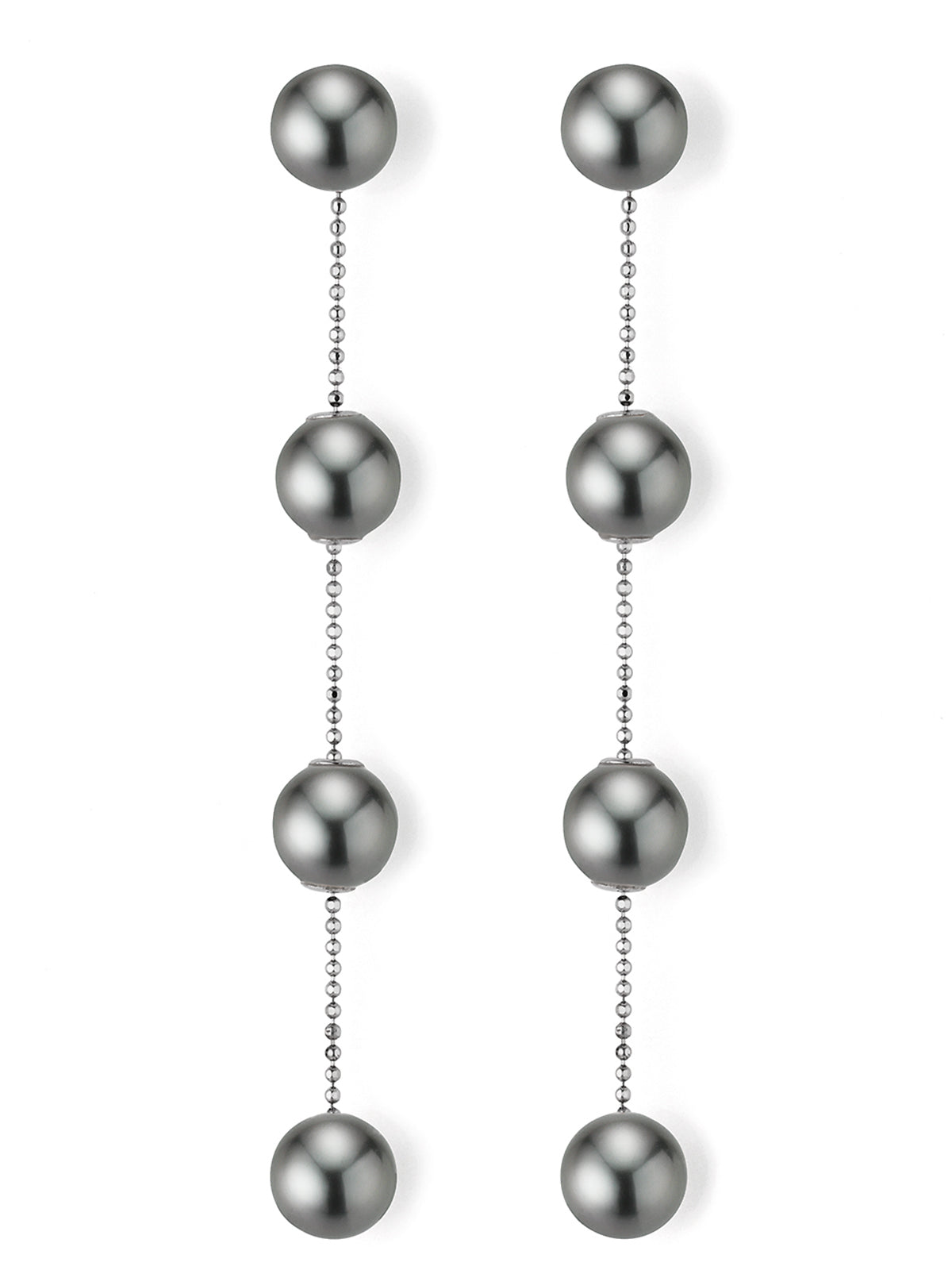 Náušnice YANA NESPER z bieleho zlata s perlami Tahiti